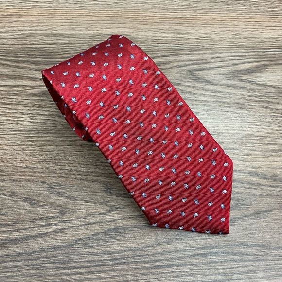 Brooks Brothers Other - Brooks Brothers Red w/ Blue Paisley Check Tie